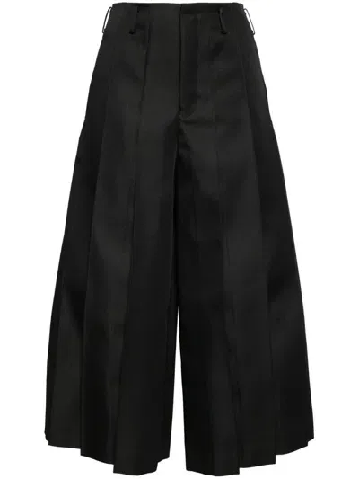 Comme Des Garçons Fully-pleated Wide Trouser In Black