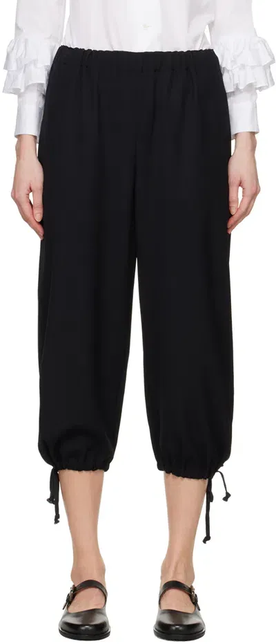 Comme Des Garcons Girl Black Drawstring Lounge Pants In 1 Black