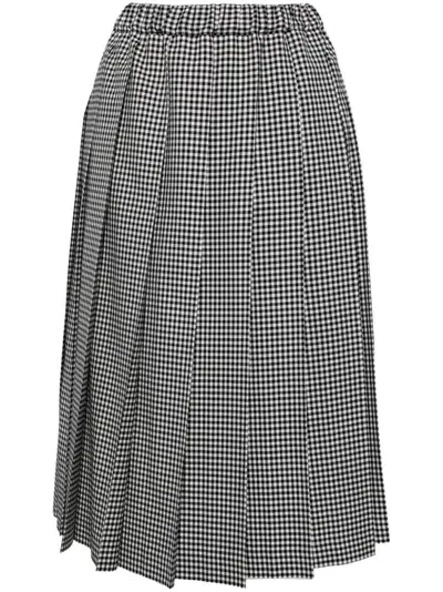 Comme Des Garcons Girl Checked Pleated Skirt In Multi