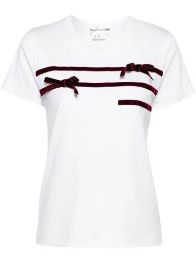 Comme Des Garcons Girl White Ribbon T-shirt