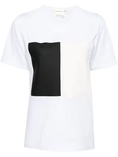 Comme Des Garçons Graphic Print Short Sleeve T-shirt In White