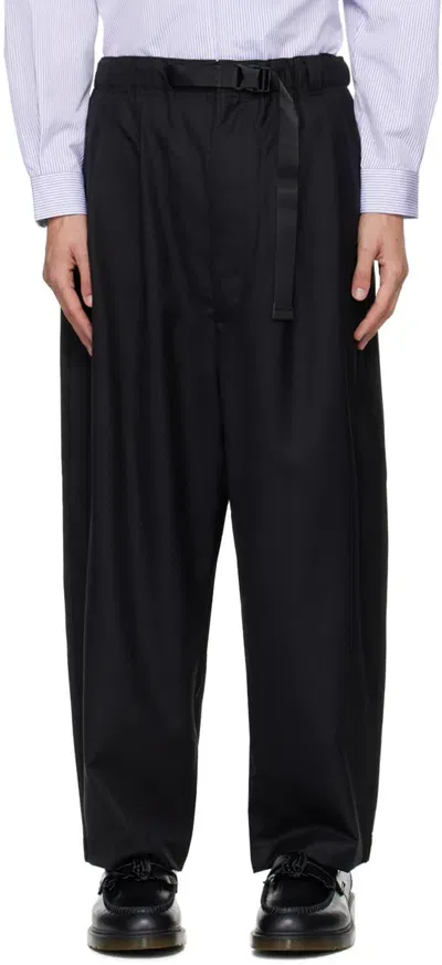 Comme Des Garçons Homme Deux Black Belted Trousers In 1 Black