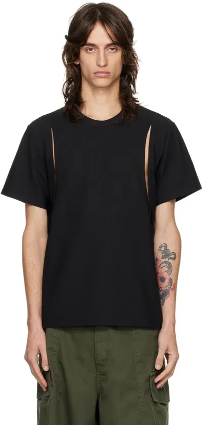 Comme Des Garçons Homme Deux Black Slit T-shirt