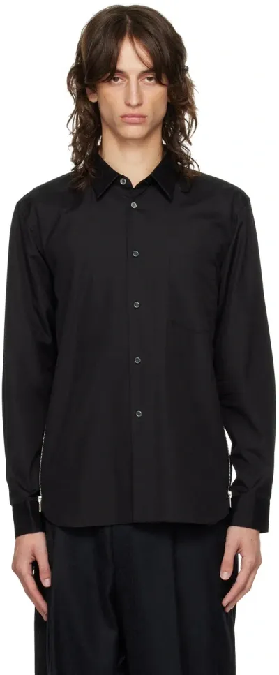 Comme Des Garçons Homme Deux Black Zip Shirt In 1 Black