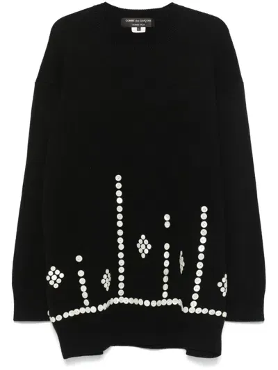 Comme Des Garçons Homme Deux Button-detailing Sweater In Black