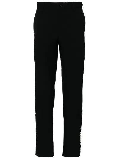 Comme Des Garçons Homme Deux Button Embellishment Trouser In 黑色