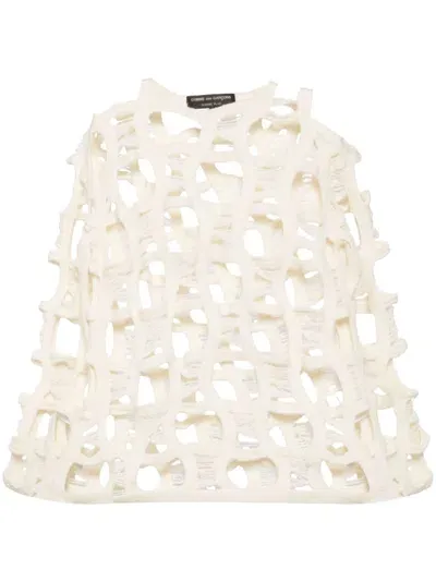 Comme Des Garçons Homme Deux Cut-out Detailing Sweatshirt In White