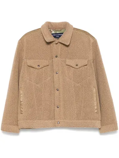 Comme Des Garçons Homme Deux Fleece Jacket In Brown