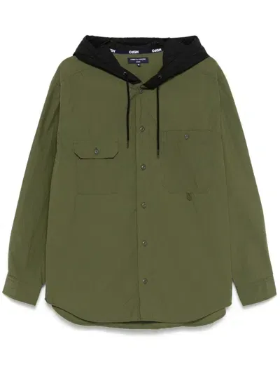 Comme Des Garçons Homme Deux Hooded Jacket In 绿色