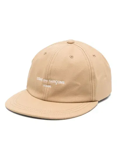 Comme Des Garçons Homme Deux Logo-embroidered Baseball Cap In Brown