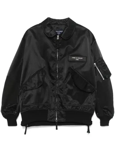 Comme Des Garçons Homme Deux Black Peter Pan Collar Bomber Jacket