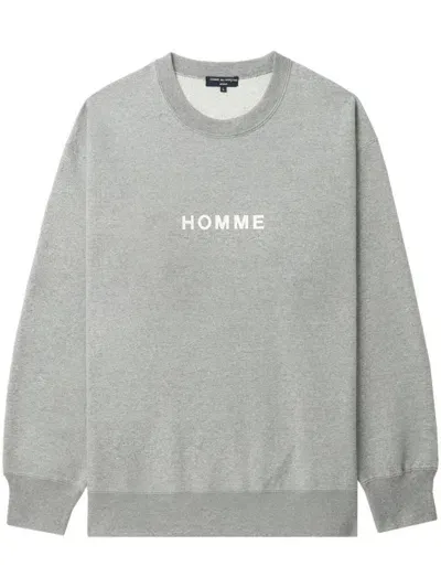 Comme Des Garçons Homme Deux Logo-print Sweatshirt In Grey