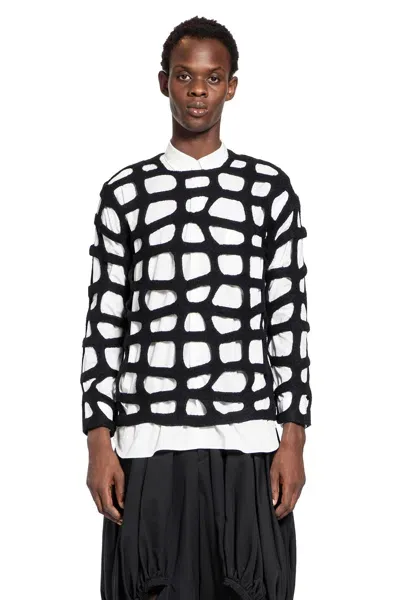 Comme Des Garçons Homme Deux Man Black Knitwear