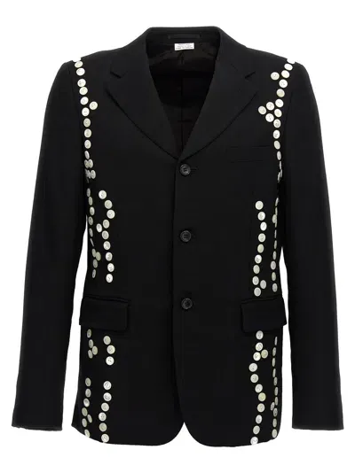 Comme Des Garçons Homme Deux Single-breasted Button Blazer In Black