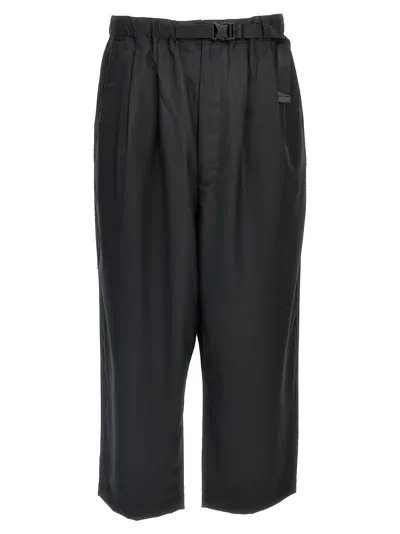 Comme Des Garçons Homme Deux Strap Wool Pants In Black