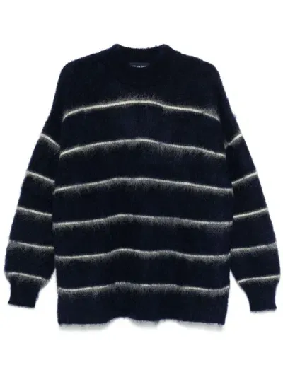 Comme Des Garçons Homme Deux Striped Sweater In Blue