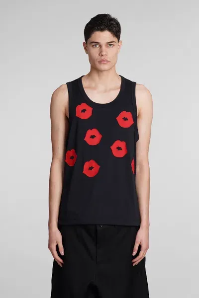 Comme Des Garçons Homme Deux Tank Top In Black Polyester