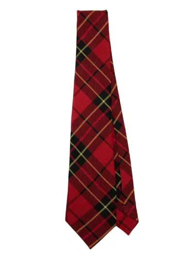 Comme Des Garçons Homme Deux Tartan Check Tie In Red