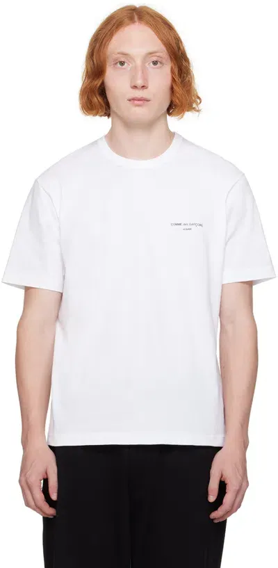 Comme Des Garçons Homme Deux White Printed Logo T-shirt