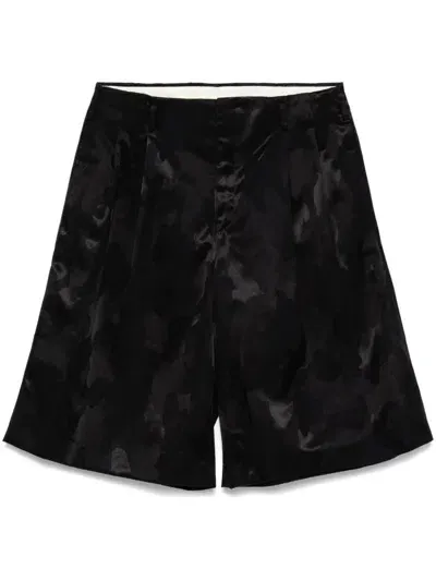 Comme Des Garçons Homme Deux Wide-leg Shorts In Black