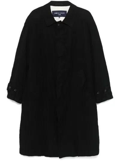 Comme Des Garçons Homme Deux Wool Coat In Black