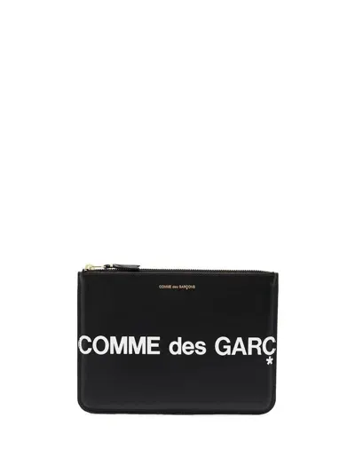 Comme Des Garçons Huge Logo Wallet Accessories In Black