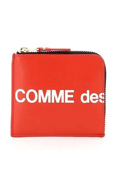 Comme Des Garçons Huge Logo Wallet In Pink