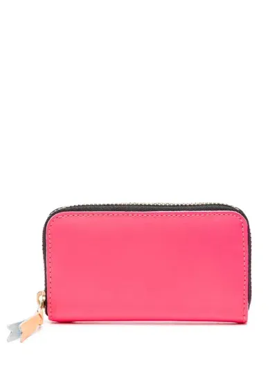 Comme Des Garçons Leather Wallet In Pink