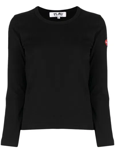 Comme Des Garçons Logo-patch Long-sleeve T-shirt In Black