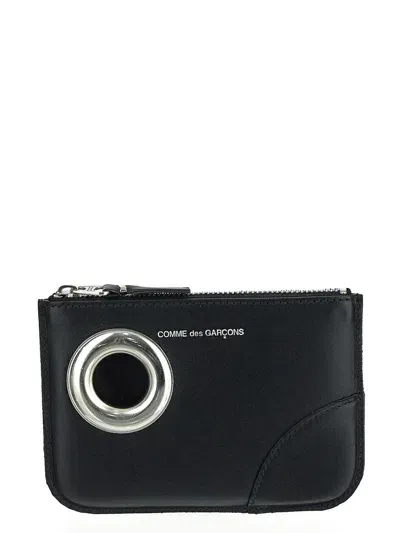 Comme Des Garçons Logo Purse In Black