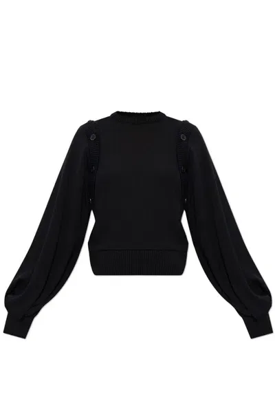 Comme Des Garçons Noir Kei Ninomiya Button Detailed Jumper In Black