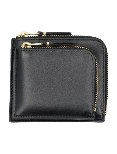 Comme Des Garçons Outside Pocket Zip Wallet In Black