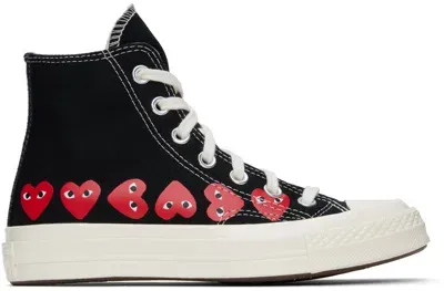 Comme Des Garçons Play Black Converse Edition Chuck 70 Multi Heart Sneakers In 1 Black