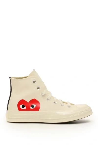 Comme Des Garçons Play Comme Des Garcons Play Chuck 70 Hi-top Sneakers In White