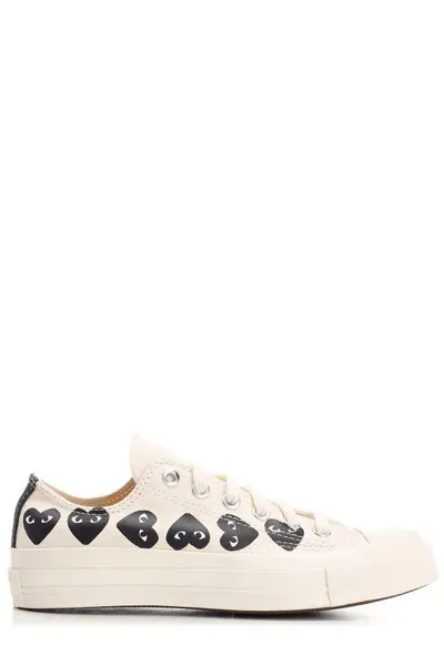 Comme Des Garçons Play Comme Des Garcons Play Sneakers In White