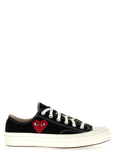 Comme Des Garçons Play Black Canvas Comme Des Garã§ons X Converse Sneakers