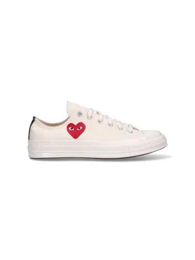 Comme Des Garçons Play Off-white Converse Edition Chuck 70 Cdg Ox Sneakers In Beige