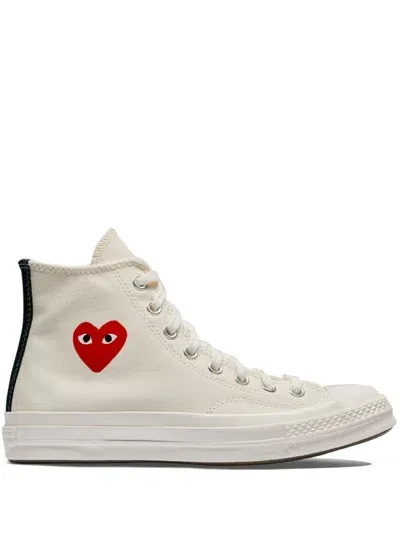 Comme Des Garçons Play Chuck Taylor High-top Sneakers In Beige