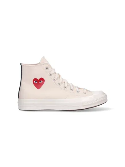 Comme Des Garçons Play Comme Des Garcons Play X Converse Single Heart Chuck 70 Sneakers In White