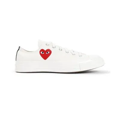 Comme Des Garçons Play Comme Des Garcons Play Round Toe Lace In White