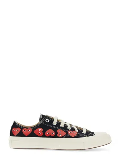 Comme Des Garçons Play Multi Heart Sneaker In Black