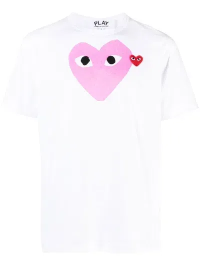 Comme Des Garçons Play Printed T-shirt In White