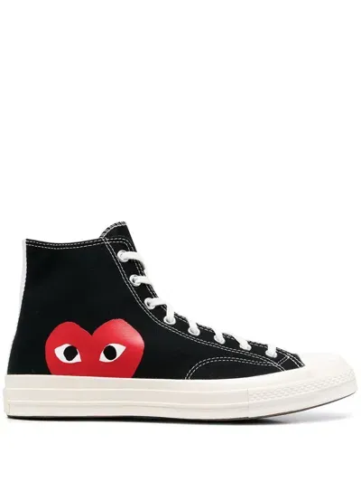 Comme Des Garçons Play Sneakers In Black