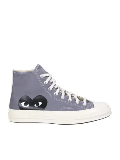 Comme Des Garçons Play Sneakers In Grey