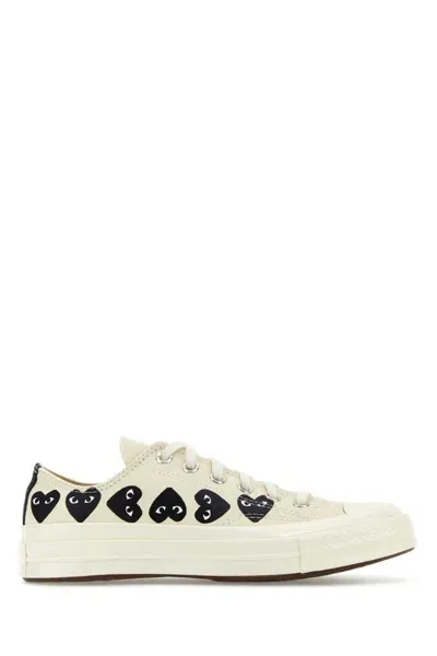 Comme Des Garçons Play Comme Des Garcons Play Sneakers In White