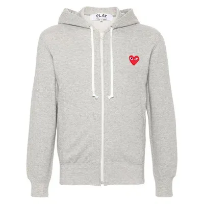 Comme Des Garçons Play Sweatshirts In Grey