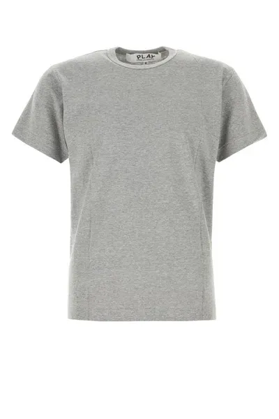 Comme Des Garçons Play T-shirt Red Emblem-xxl Nd Comme Des Garcons Play Male In Gray