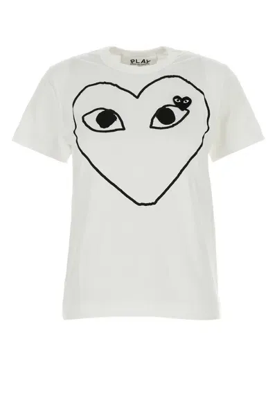 Comme Des Garçons Play T-shirt-m Nd Comme Des Garcons Play Female In White