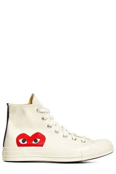 Comme Des Garçons Play High Red Heart In Green