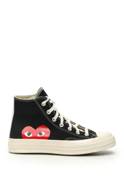 Comme Des Garçons Play Converse Big Heart Chuck 70 Hi Sneakers In Black